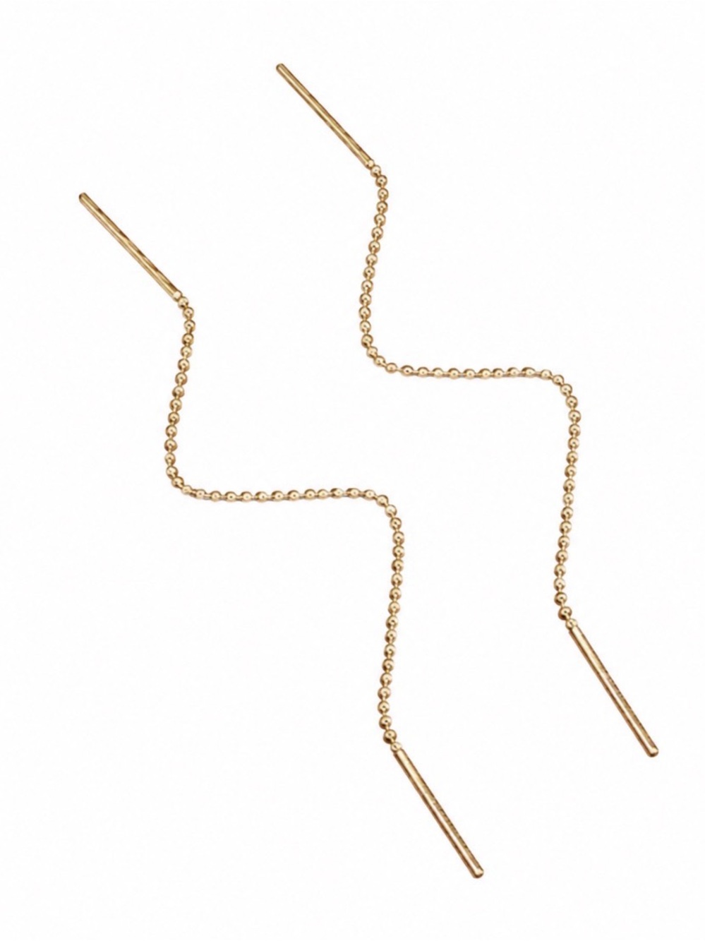 Celebrity Stylist Curated 14k Gold Threader Earrings | Fine Jewlery